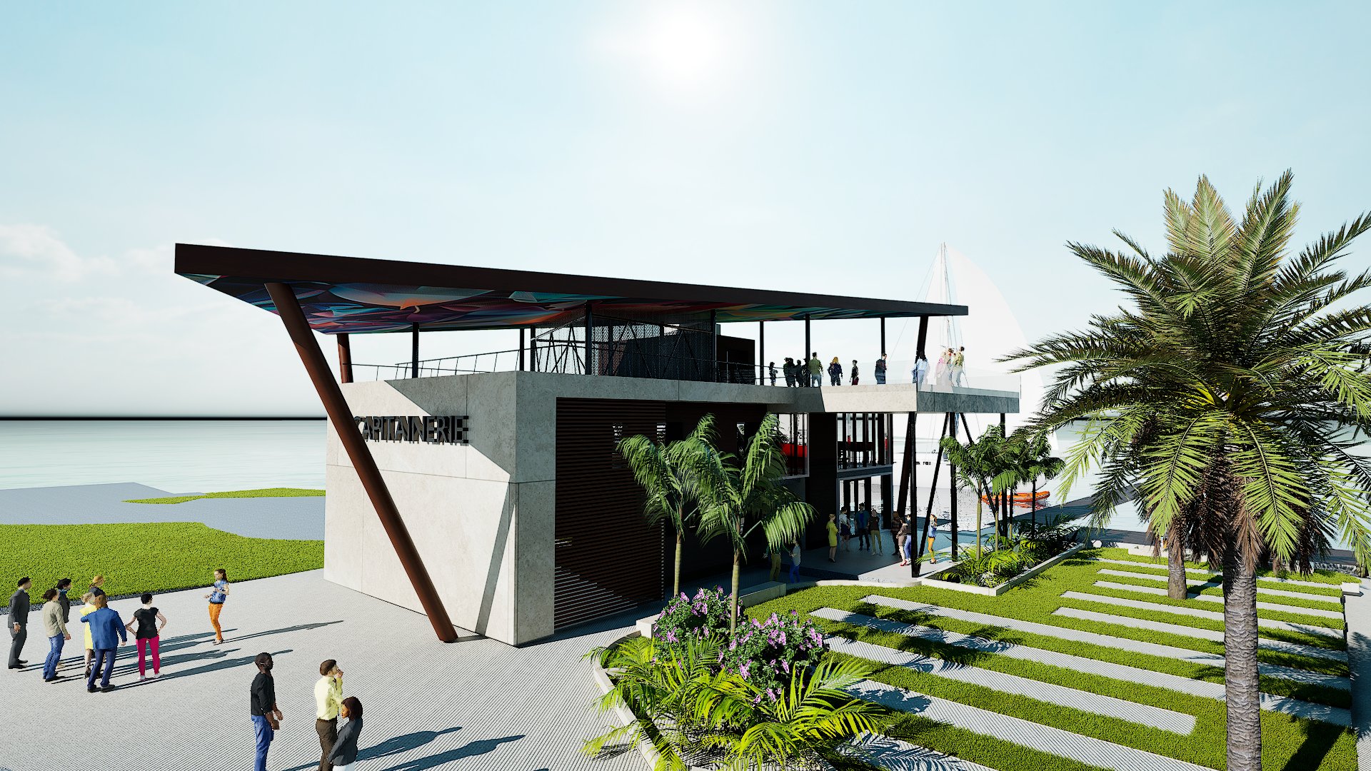 Capitainerie de Sainte-Rose — architecture littorale, Guadeloupe